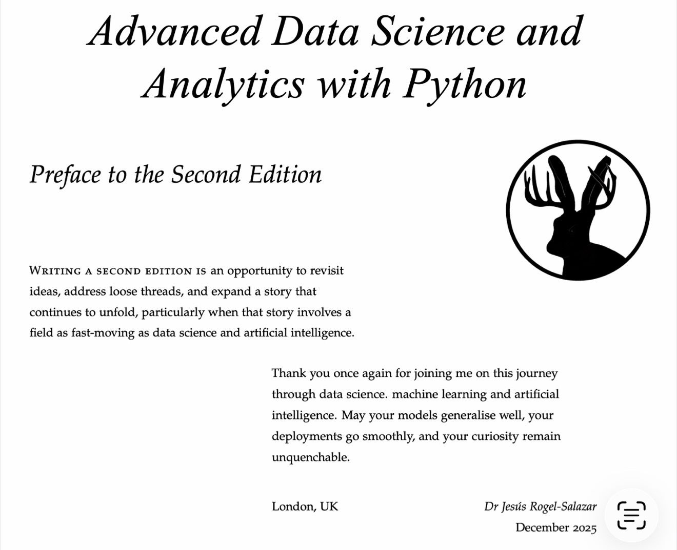 The Jackalope Returns: A Second Edition For Advanced Data Science